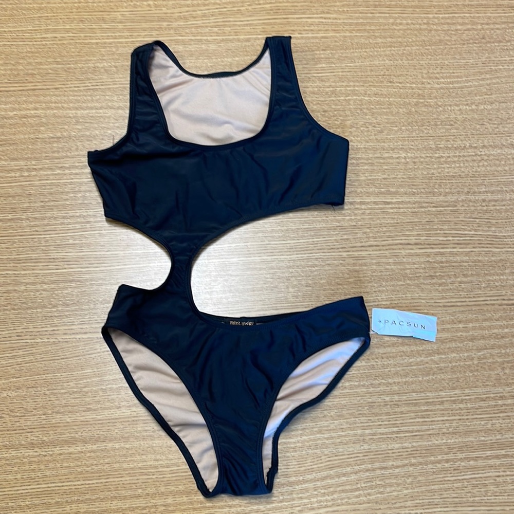 Pacsun Mint Swim ruched bottom monokini size Small NWT